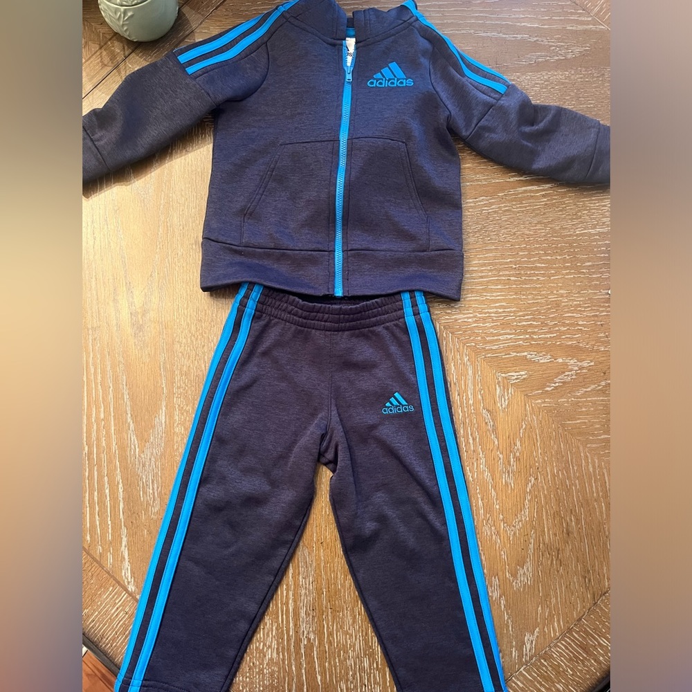Navy Blue Adidas tracksuit